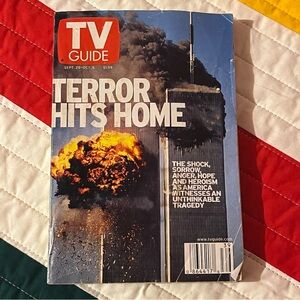 2001 TV Guide Sept 29-Oct 5 Terror Hits Home 9/11 Twin Towers Issue